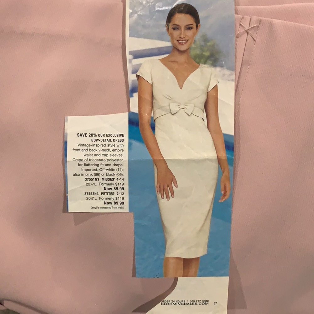 Like New Bloomingdale’s Pink Bow Dress 4